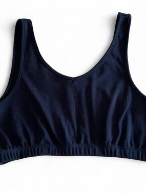 Navy blue 4th & Reckless crop top with elastic waist